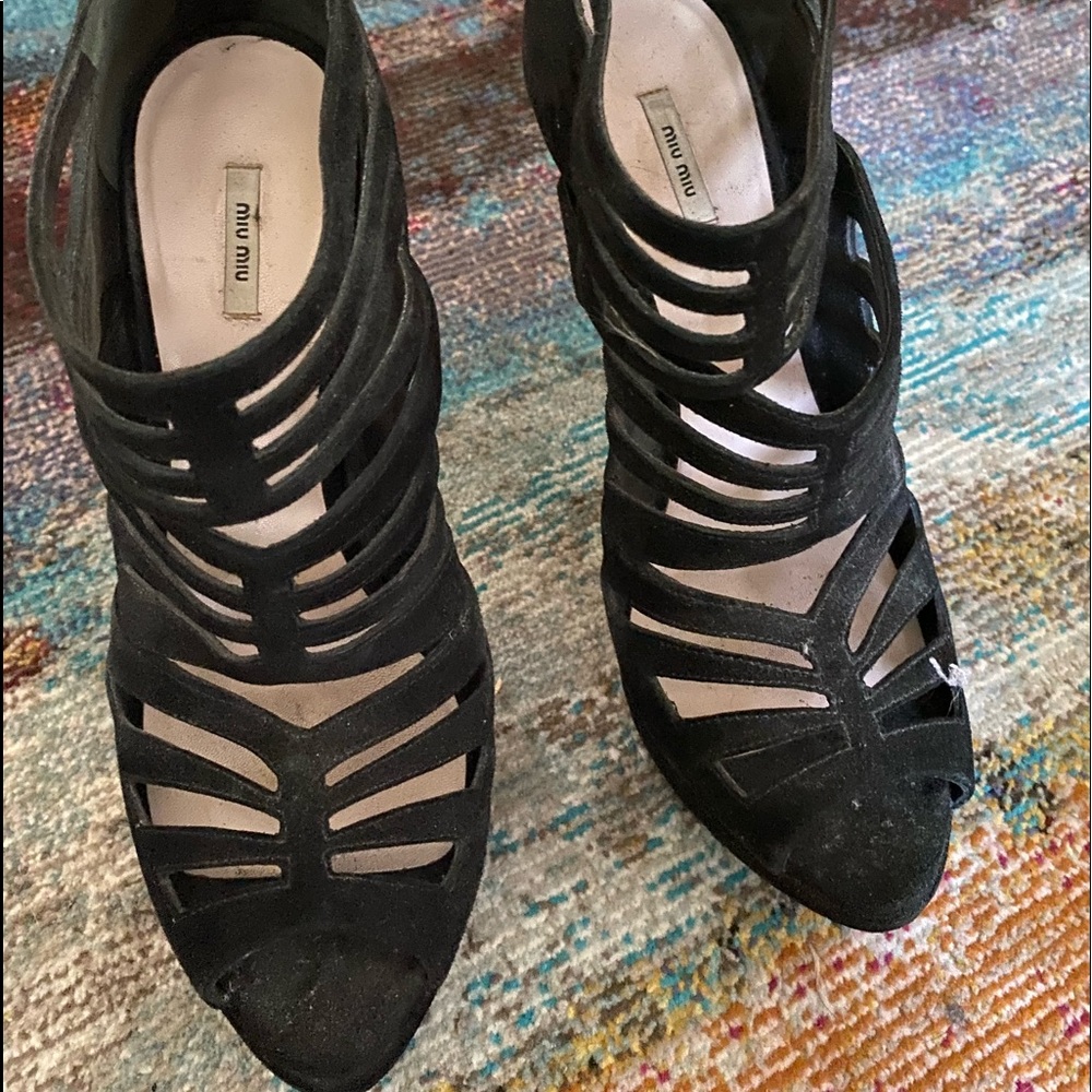 Pre owned Miu Miu cage sandals